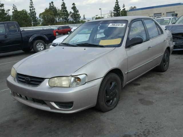 1NXBR12E71Z517654 - 2001 TOYOTA COROLLA CE GOLD photo 2