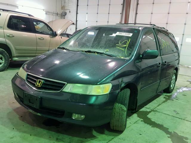 5FNRL18043B047420 - 2003 HONDA ODYSSEY EX GREEN photo 2