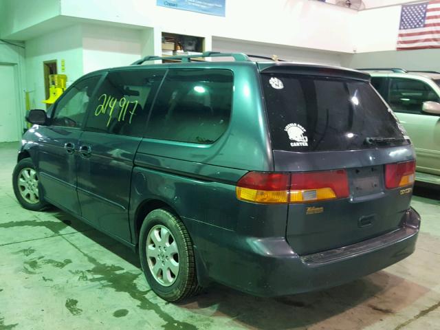 5FNRL18043B047420 - 2003 HONDA ODYSSEY EX GREEN photo 3