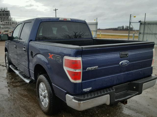 1FTFW1ETXBFC81144 - 2011 FORD F150 SUPER BLUE photo 3