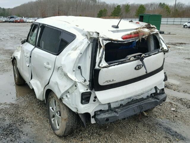 KNDJN2A26E7056458 - 2014 KIA SOUL WHITE photo 3