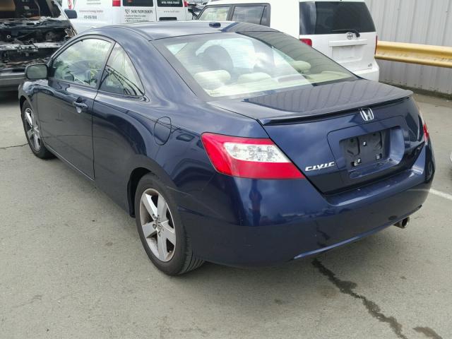 2HGFG12806H537780 - 2006 HONDA CIVIC EX BLUE photo 3