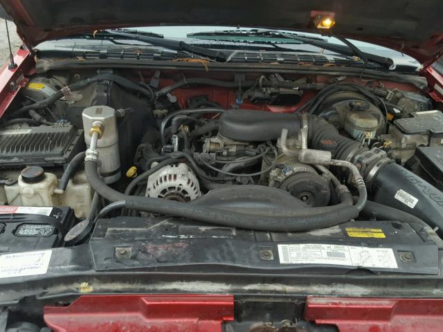 1GNDT13W1Y2272353 - 2000 CHEVROLET BLAZER BURGUNDY photo 7