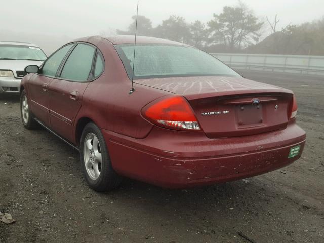 1FAFP53U24A146732 - 2004 FORD TAURUS SE RED photo 3