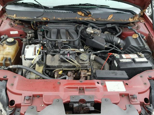 1FAFP53U24A146732 - 2004 FORD TAURUS SE RED photo 7