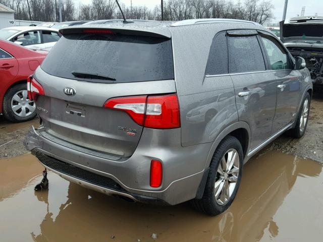 5XYKWDA75EG489359 - 2014 KIA SORENTO SX GRAY photo 4