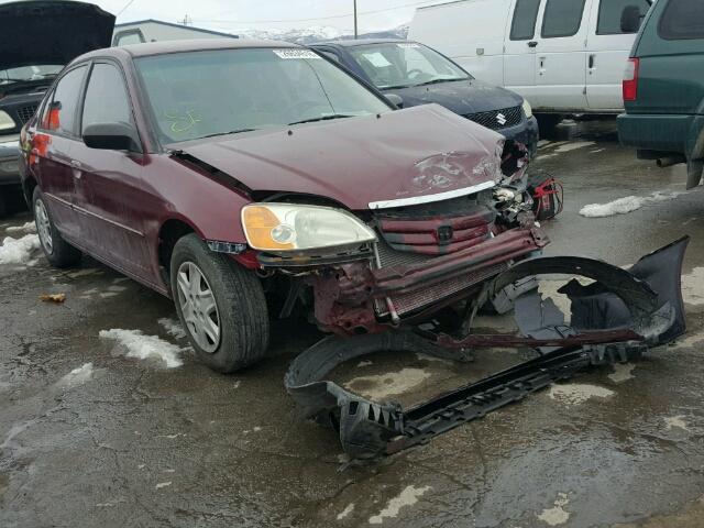 2HGES16593H558441 - 2003 HONDA CIVIC LX MAROON photo 1