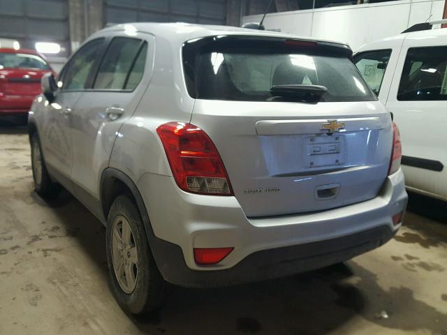 KL7CJNSB9HB050544 - 2017 CHEVROLET TRAX LS SILVER photo 3