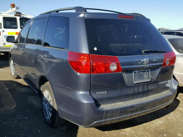 5TDZK23C47S037823 - 2007 TOYOTA SIENNA CE SILVER photo 3