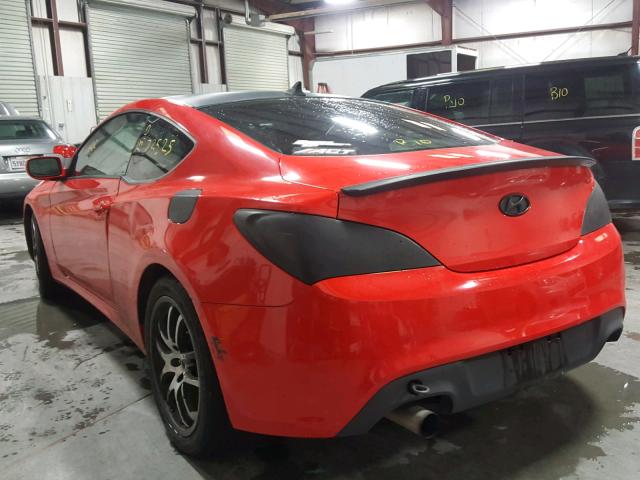 KMHHT6KD8CU067693 - 2012 HYUNDAI GENESIS CO RED photo 3