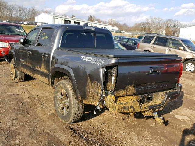 5TFCZ5AN3HX095148 - 2017 TOYOTA TACOMA DOU GRAY photo 3