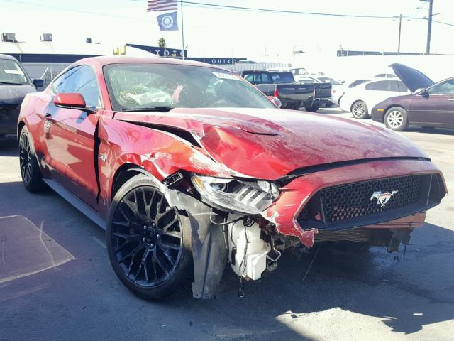 1FA6P8CF2H5316962 - 2017 FORD MUSTANG GT RED photo 1