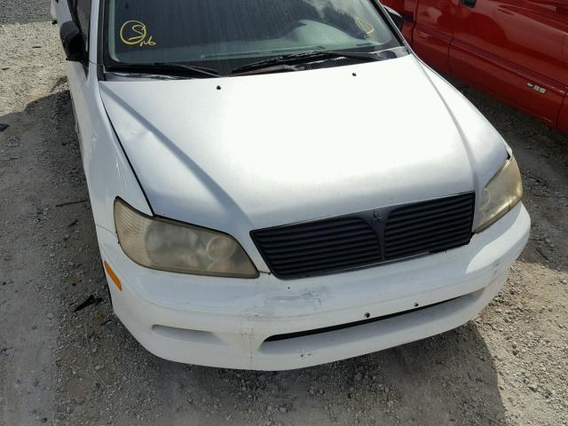 JA3AJ26E42U074161 - 2002 MITSUBISHI LANCER ES WHITE photo 9