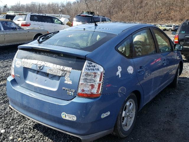 JTDKB20UX87751398 - 2008 TOYOTA PRIUS BLUE photo 4