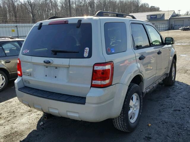 1FMCU03148KA72496 - 2008 FORD ESCAPE XLT CREAM photo 4