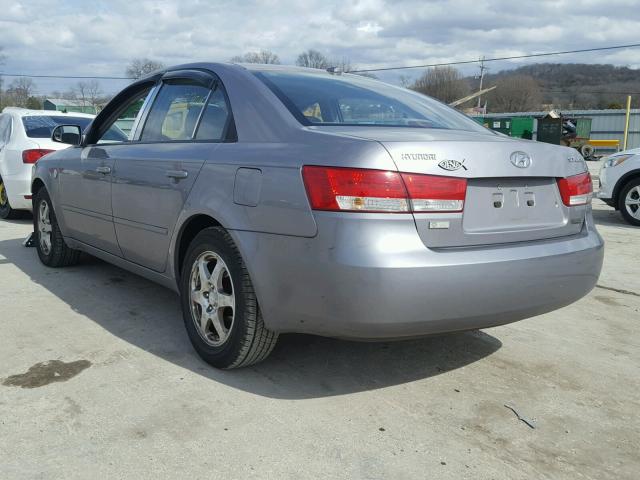 5NPET46C47H267810 - 2007 HYUNDAI SONATA GLS GRAY photo 3