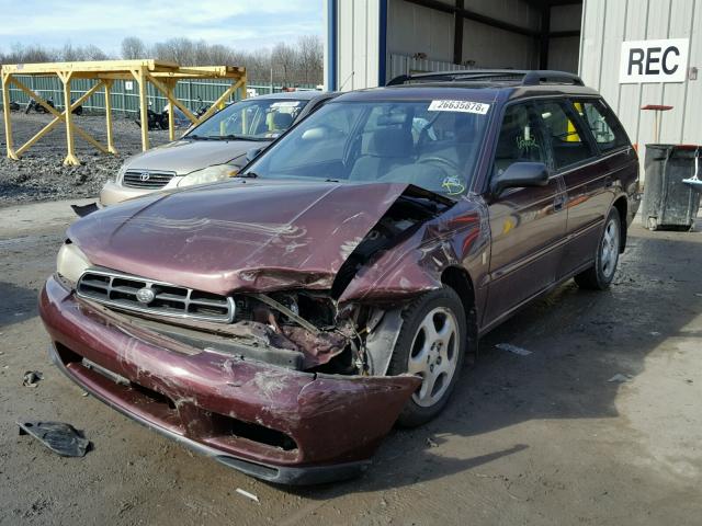 4S3BK4351X7305333 - 1999 SUBARU LEGACY L MAROON photo 2