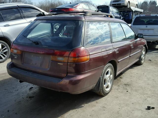 4S3BK4351X7305333 - 1999 SUBARU LEGACY L MAROON photo 4