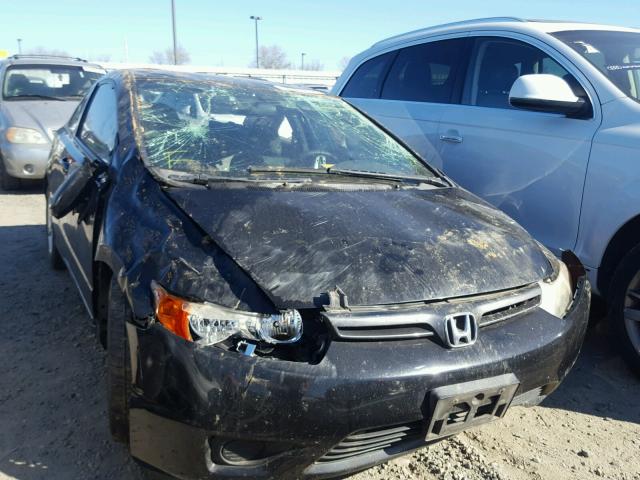 2HGFG12828H533975 - 2008 HONDA CIVIC EX BLACK photo 1