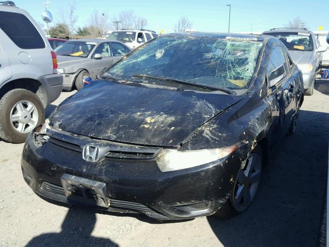 2HGFG12828H533975 - 2008 HONDA CIVIC EX BLACK photo 2