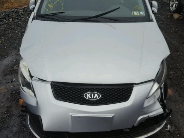 KNADE123386397452 - 2008 KIA RIO BASE SILVER photo 7