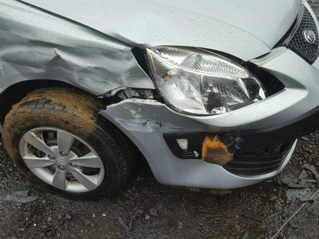 KNADE123386397452 - 2008 KIA RIO BASE SILVER photo 9