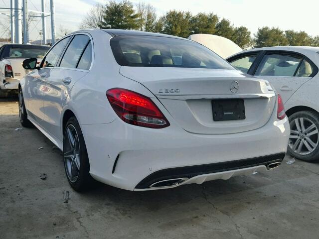 55SWF4KB1FU090721 - 2015 MERCEDES-BENZ C 300 4MAT WHITE photo 3