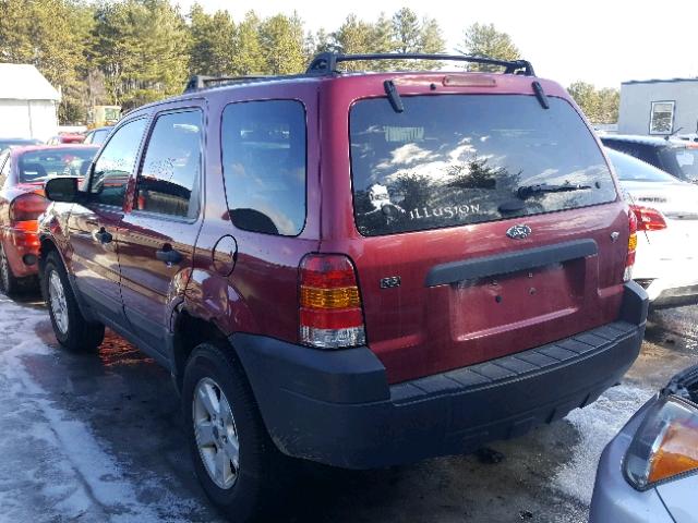 1FMYU93116KC05349 - 2006 FORD ESCAPE XLT MAROON photo 3