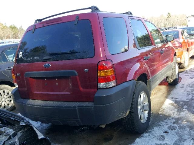 1FMYU93116KC05349 - 2006 FORD ESCAPE XLT MAROON photo 4