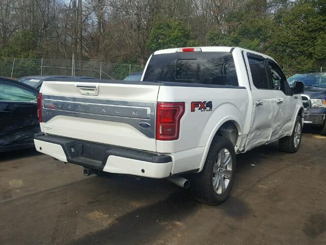 1FTEW1EG1GFD11640 - 2016 FORD F150 SUPER WHITE photo 4