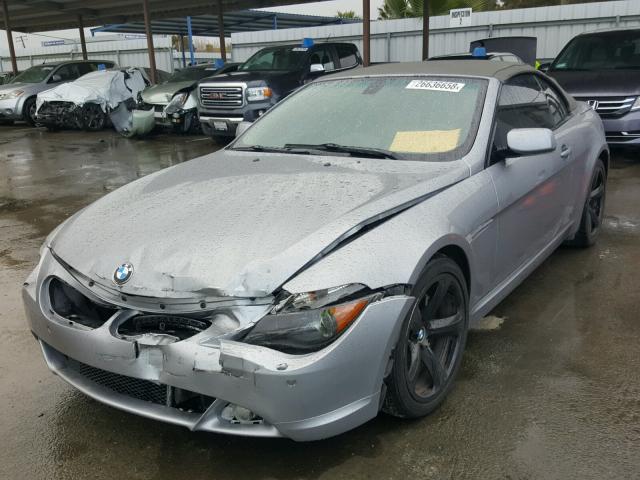 WBAEK13597CN81226 - 2007 BMW 650 I SILVER photo 2