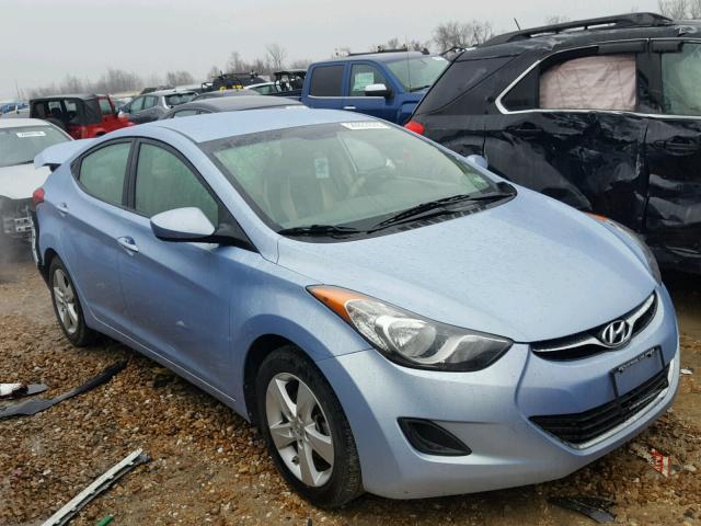 KMHDH4AE2DU724259 - 2013 HYUNDAI ELANTRA GL BLUE photo 1