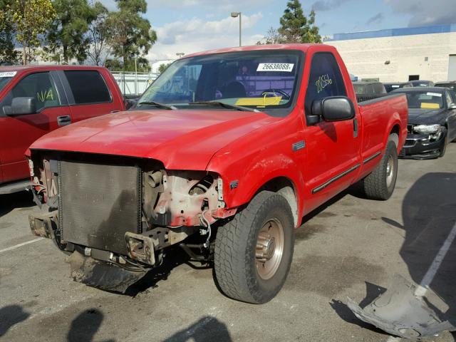 1FTNF20LXXED55961 - 1999 FORD F250 SUPER RED photo 2