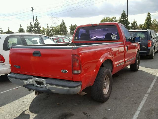 1FTNF20LXXED55961 - 1999 FORD F250 SUPER RED photo 4