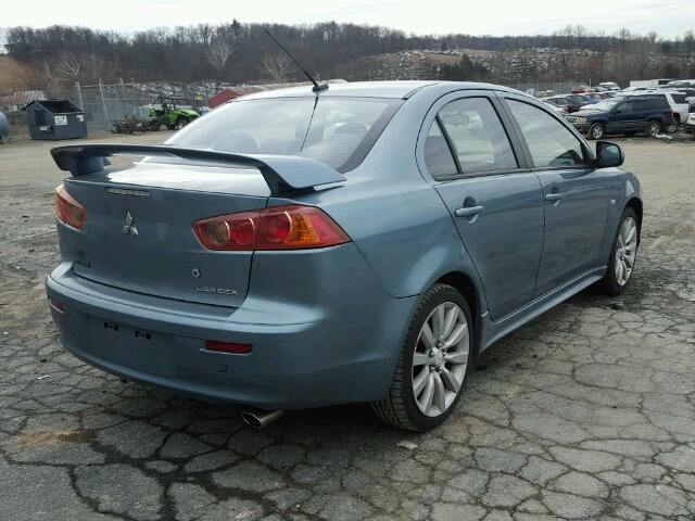 JA3AU86U98U021434 - 2008 MITSUBISHI LANCER GTS BLUE photo 4