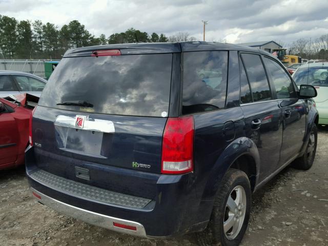 5GZCZ33Z87S876066 - 2007 SATURN VUE HYBRID BLUE photo 4