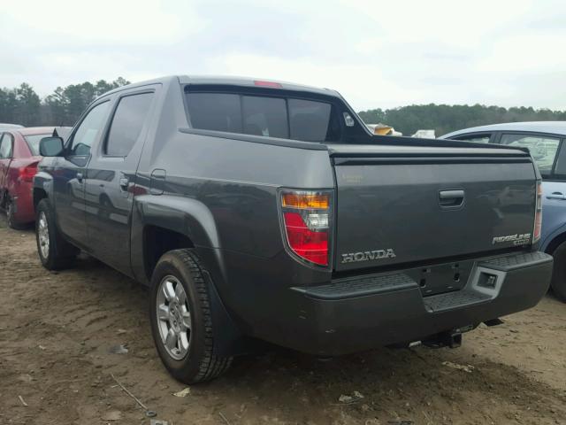 2HJYK16497H526187 - 2007 HONDA RIDGELINE GRAY photo 3