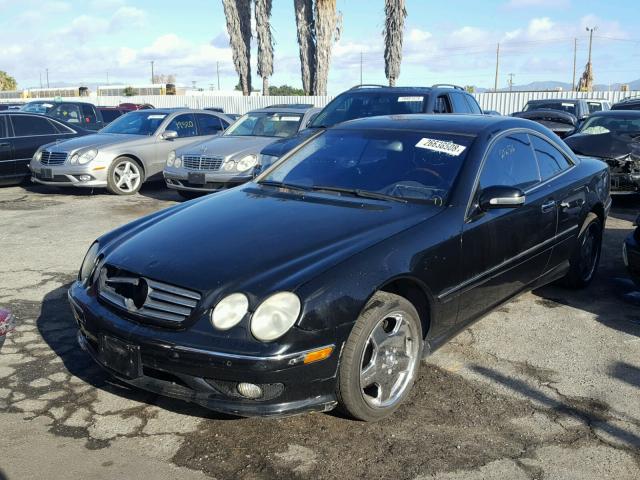 WDBPJ73J02A019328 - 2002 MERCEDES-BENZ CL 55 AMG BLACK photo 2