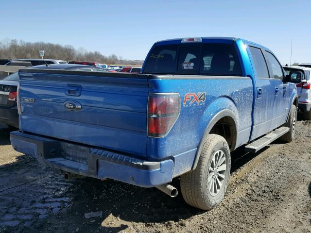 1FTFW1ETXEKE38618 - 2014 FORD F150 SUPER BLUE photo 4