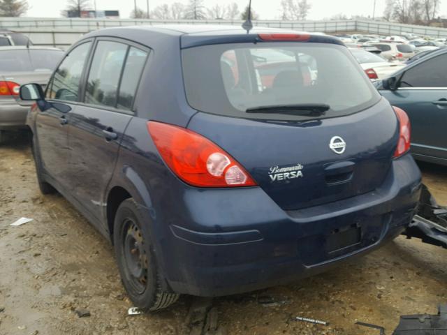 3N1BC13E67L378272 - 2007 NISSAN VERSA S BLUE photo 3