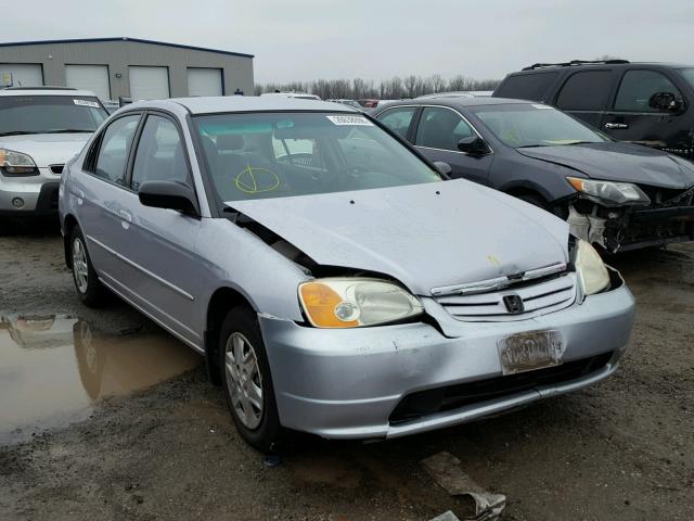 1HGES16523L026824 - 2003 HONDA CIVIC LX SILVER photo 1