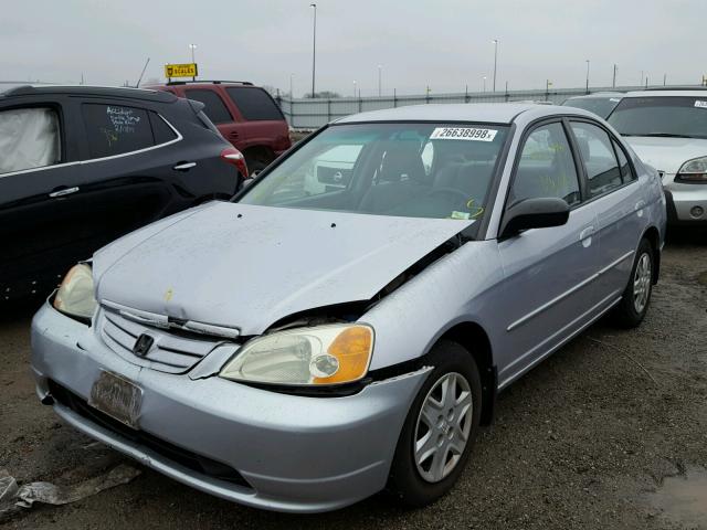 1HGES16523L026824 - 2003 HONDA CIVIC LX SILVER photo 2