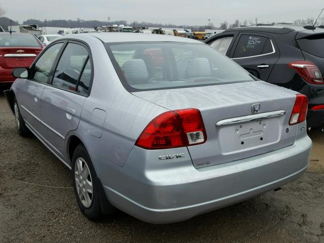 1HGES16523L026824 - 2003 HONDA CIVIC LX SILVER photo 3