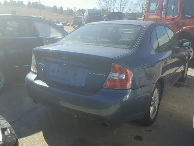 4S3BL616657225320 - 2005 SUBARU LEGACY 2.5 BLUE photo 4