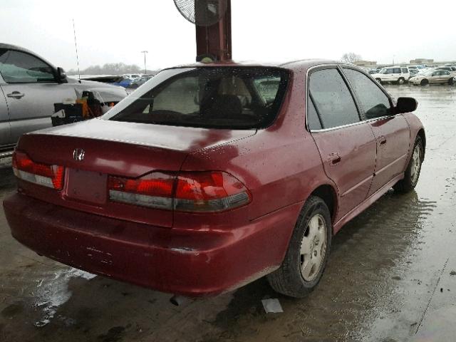 1HGCG16582A048099 - 2002 HONDA ACCORD EX RED photo 4