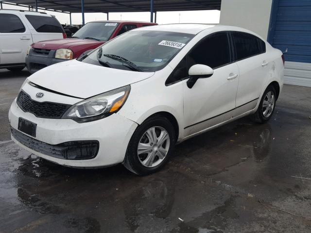 KNADM4A37C6071314 - 2012 KIA RIO LX WHITE photo 2