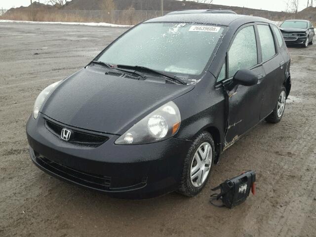 JHMGD37498S804843 - 2008 HONDA FIT BLACK photo 2