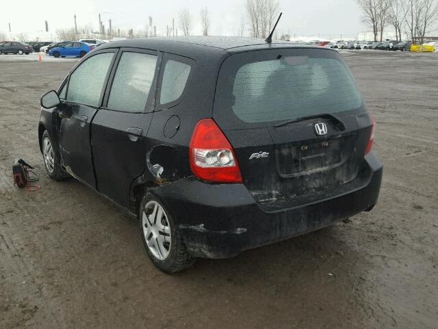 JHMGD37498S804843 - 2008 HONDA FIT BLACK photo 3