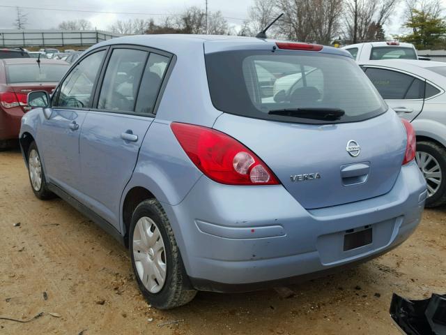 3N1BC1CP6AL388082 - 2010 NISSAN VERSA S BLUE photo 3