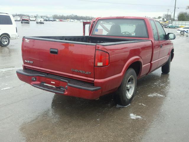 1GCCS19W618111143 - 2001 CHEVROLET S TRUCK S1 RED photo 4